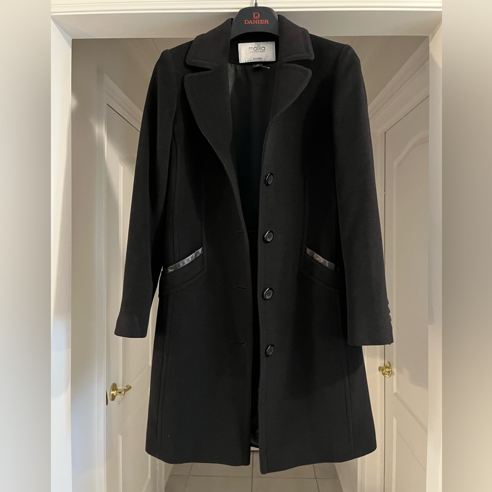 Mallia by Danier Black Italian Wool Coat